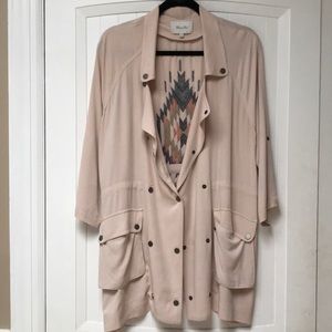 Miss Me Southwest Tribal Lightweight Trench Jacket